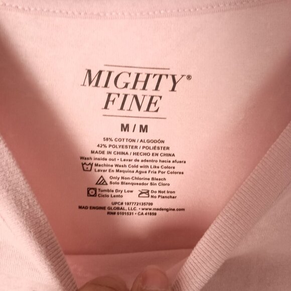 Mighty Fine Floral Graphic Tee Womens M Lilac Flower Print Top - Picture 4 of 5